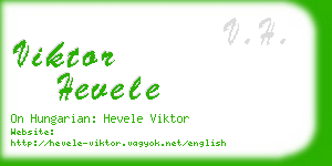 viktor hevele business card